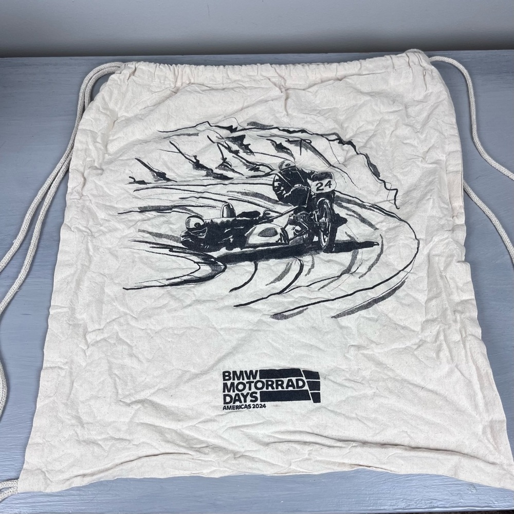 BMW MOTORRAD DAYS Promo Tan Canvas Book-bag Backpack 2004